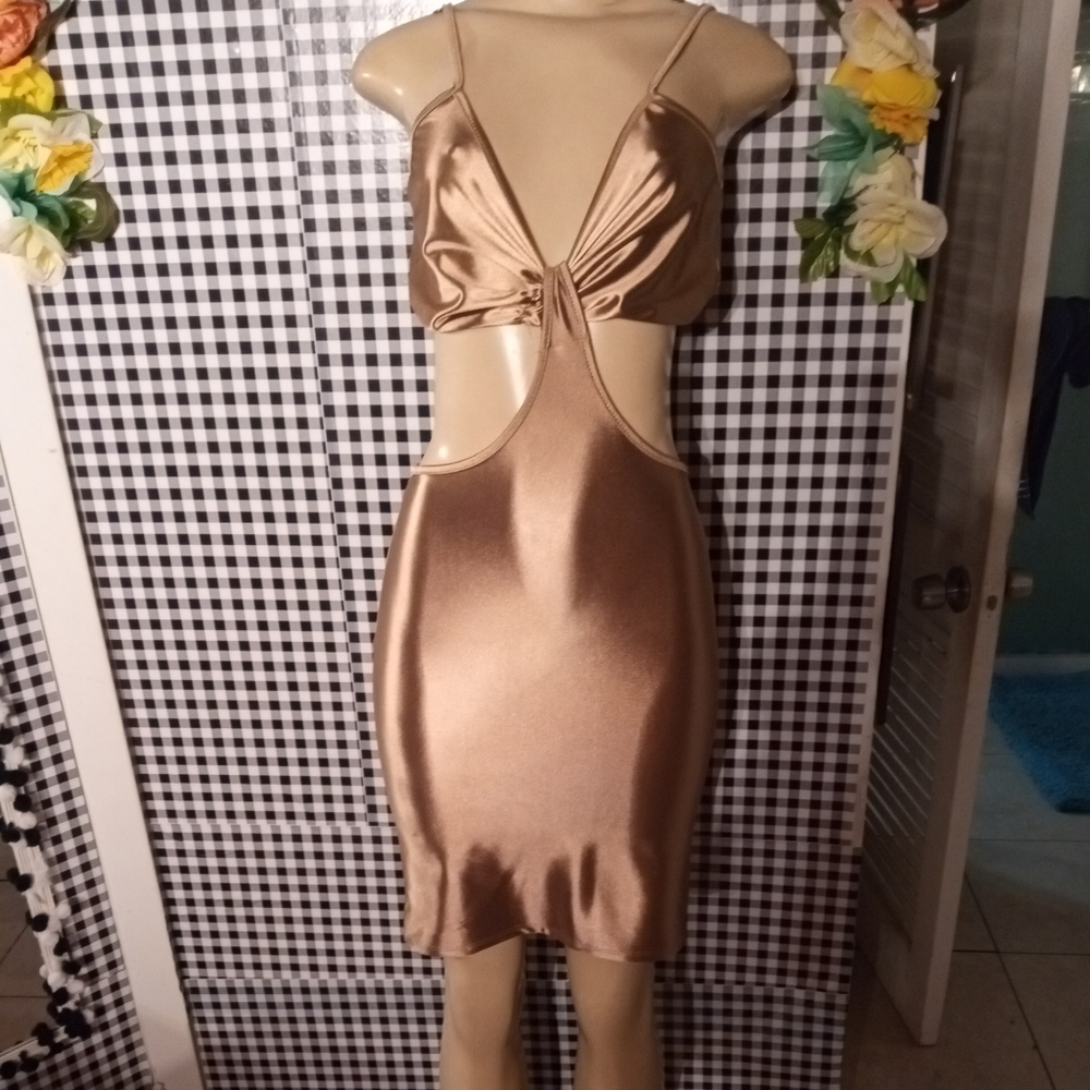 Tan party dress